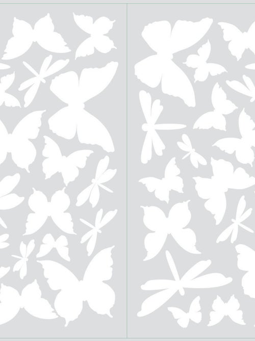 Stickers - Papillons Dorés Qui Volent  - Hauteur 45,7 cm - Kiabi
