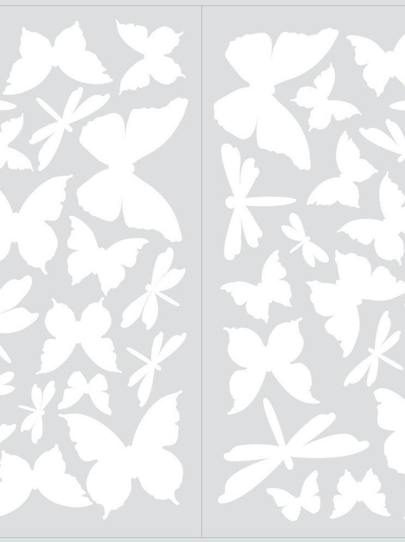 Stickers - Papillons Dorés Qui Volent  - Hauteur 45,7 cm Multicolore - Kiabi