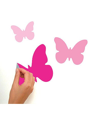 Stickers - Papillons Roses - Hauteur 45,7 cm
