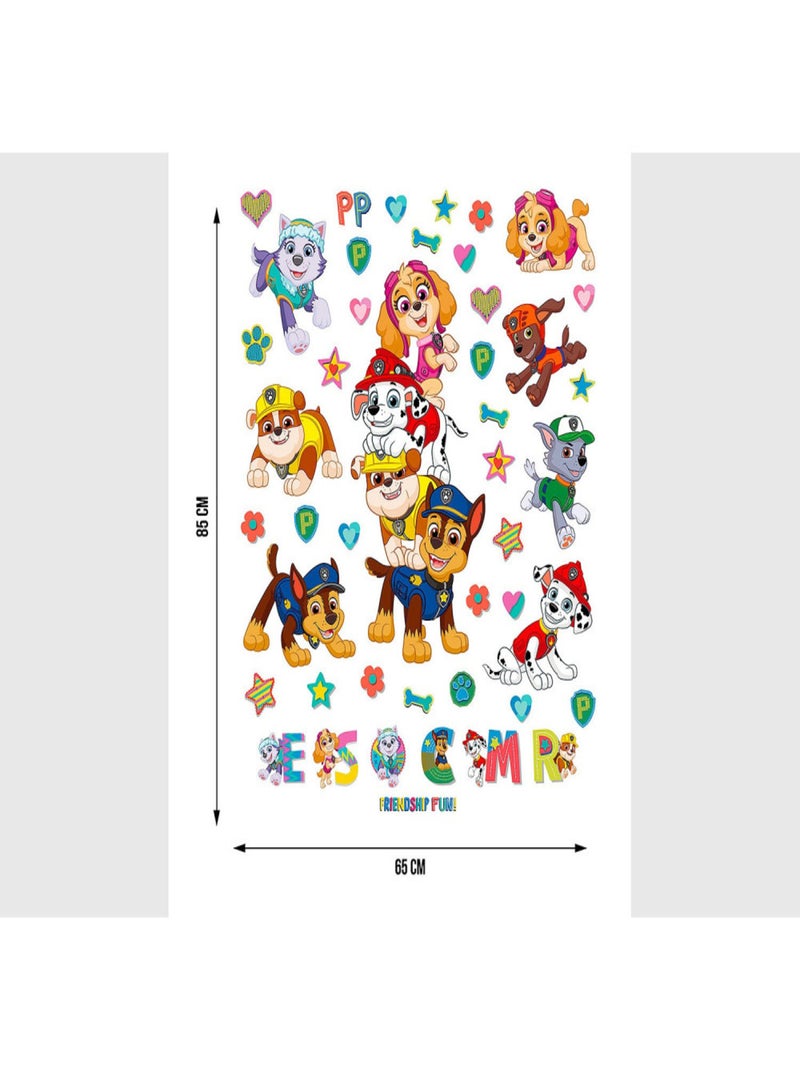 Stickers - Pat'Patrouille - Amis pour la vie - 65x85 cm Multicolore - Kiabi