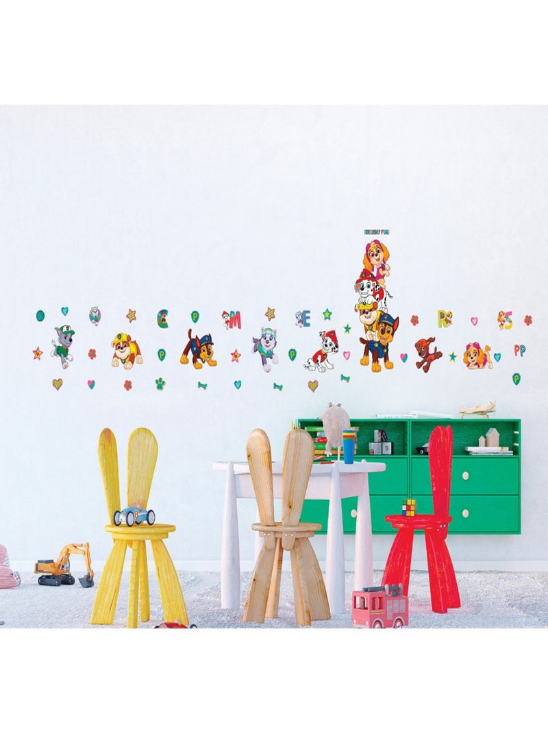 Stickers - Pat'Patrouille - Amis pour la vie - 65x85 cm Multicolore - Kiabi