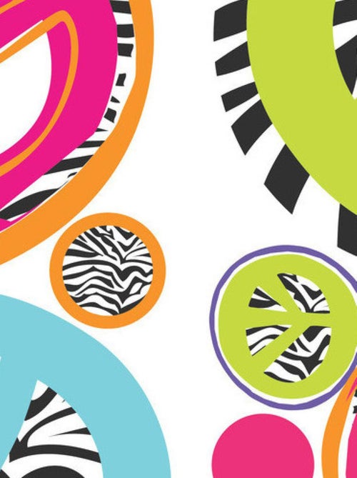 Stickers - Peace & Love - Hauteur 45,7 cm - Kiabi