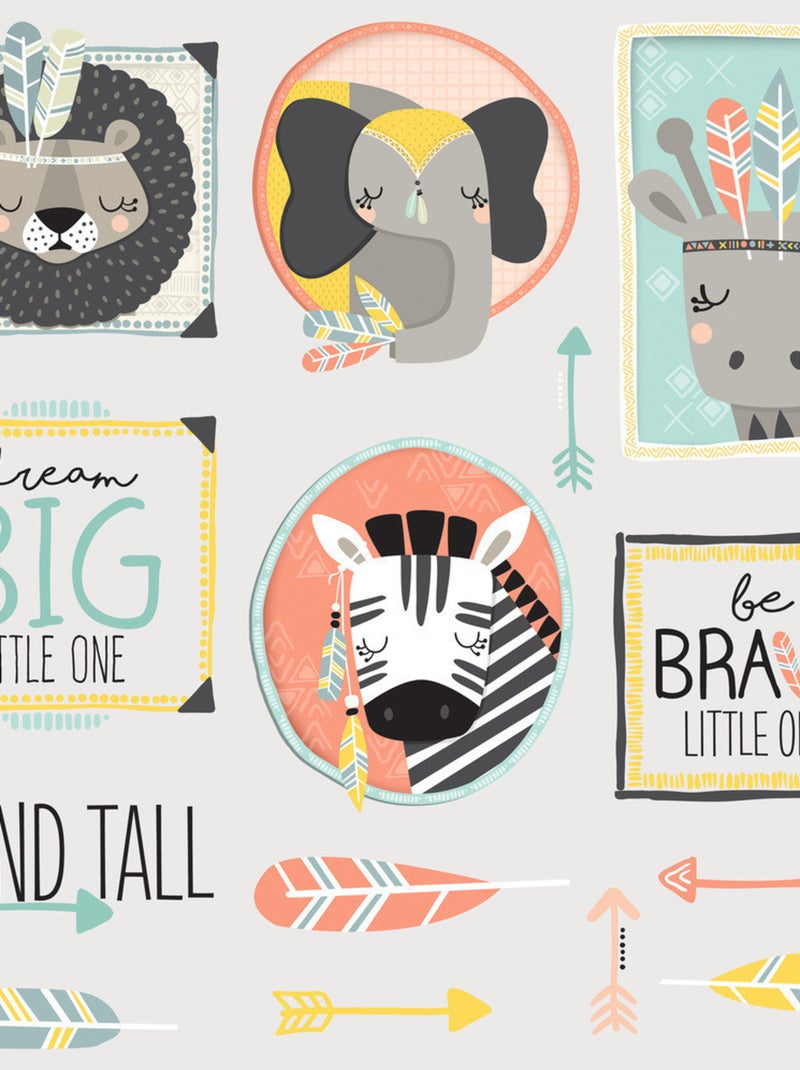 Stickers - Petit Exploreur - Hauteur 22,9 cm Multicolore - Kiabi