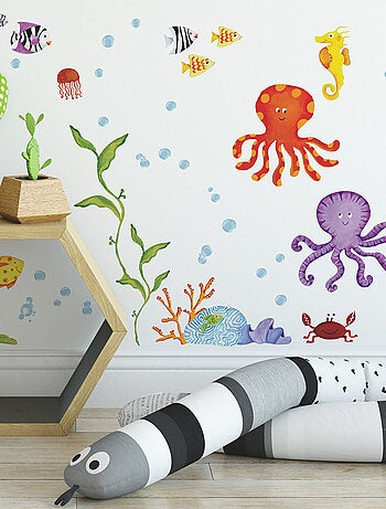 Stickers - Pieuvre Violette - Hauteur 45,7 cm