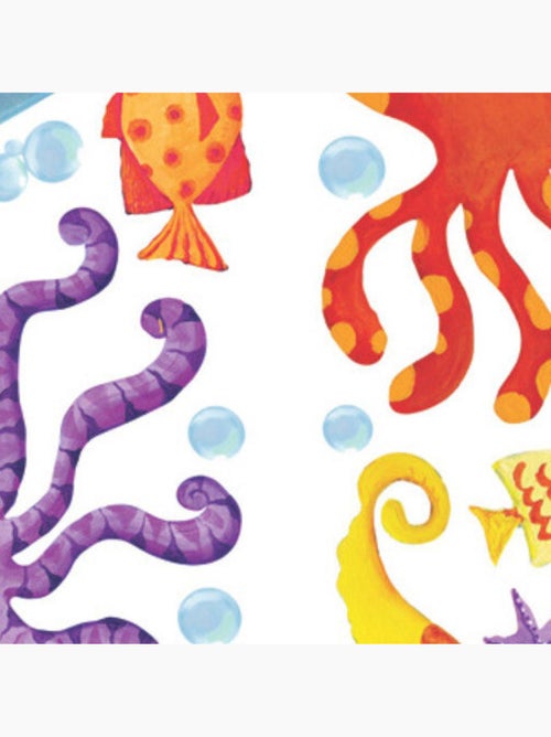 Stickers - Pieuvre Violette - Hauteur 45,7 cm - Kiabi