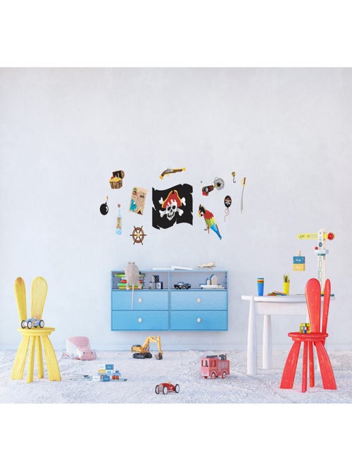 Stickers - Pirates - 1 planche 65x85 cm - Kiabi