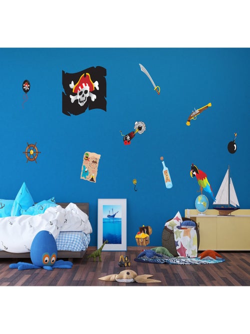 Stickers - Pirates - 1 planche 65x85 cm - Kiabi