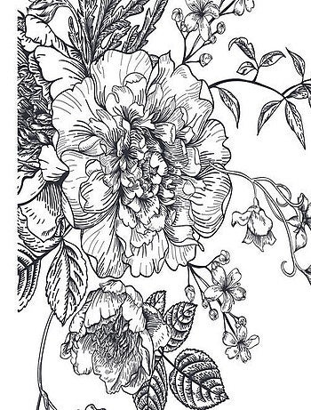 Stickers - Pivoines - Hauteur 92.71 cm