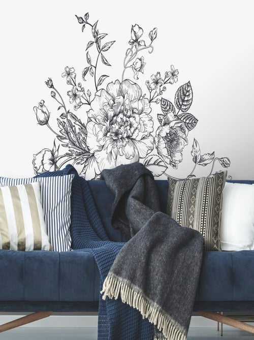 Stickers - Pivoines - Hauteur 92.71 cm - Kiabi