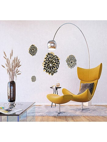 Stickers - Pivoines Abstraites - 1 planche 65x85 cm