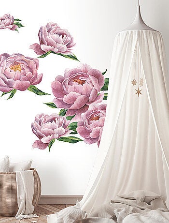 Stickers - Pivoines Roses - Hauteur 92.71 cm