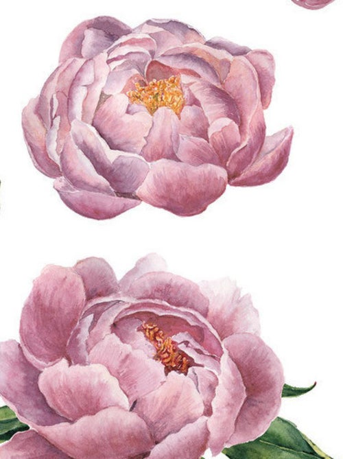 Stickers - Pivoines Roses - Hauteur 92.71 cm - Kiabi