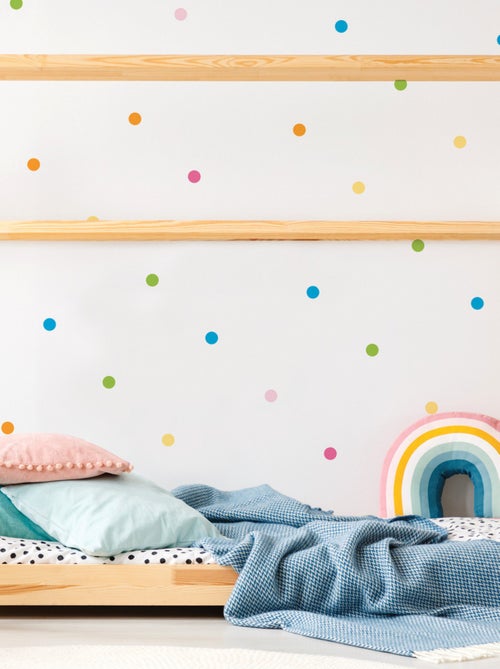 Stickers - Points Couleurs Pastel- Hauteur 22,9 cm - Kiabi