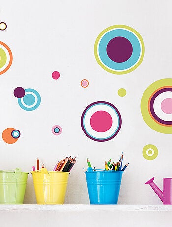 Stickers - Points Multicolores - Hauteur 45,7 cm