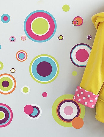 Stickers - Points Multicolores - Hauteur 45,7 cm