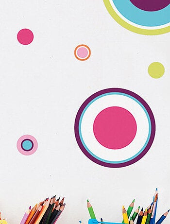 Stickers - Points Multicolores - Hauteur 45,7 cm