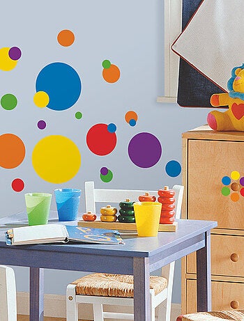 Stickers - Points Multicolores - Hauteur 45,7 cm
