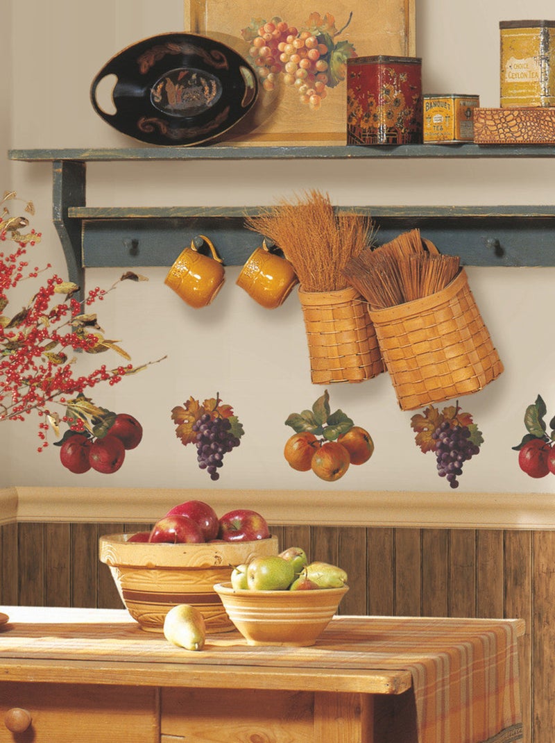 Stickers - Récolte De Fruits - Hauteur 45,7 cm Multicolore - Kiabi