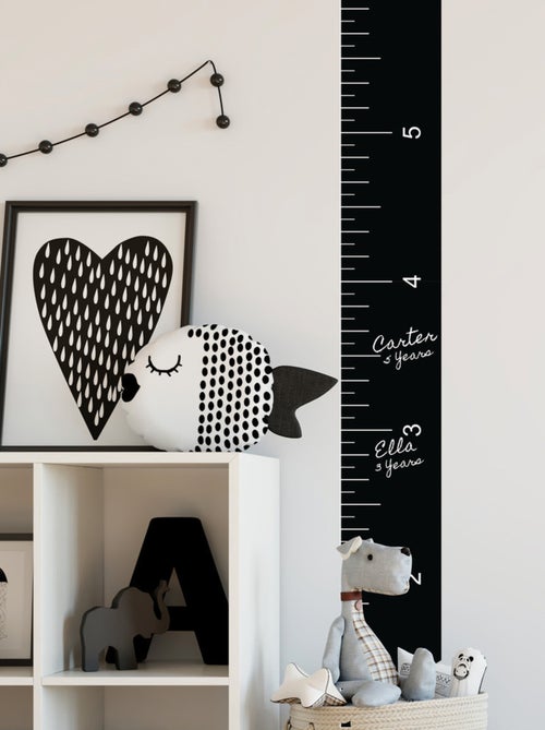 Stickers - Règle Noire - Hauteur 92.71 cm - Kiabi