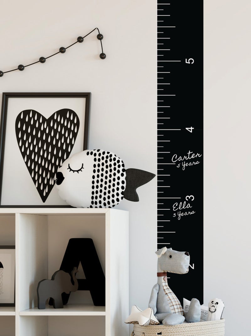 Stickers - Règle Noire - Hauteur 92.71 cm Multicolore - Kiabi