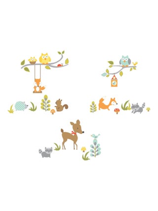 Stickers - Renard Et Ses Amis Dans La Forêt - Hauteur 45,7 cm
