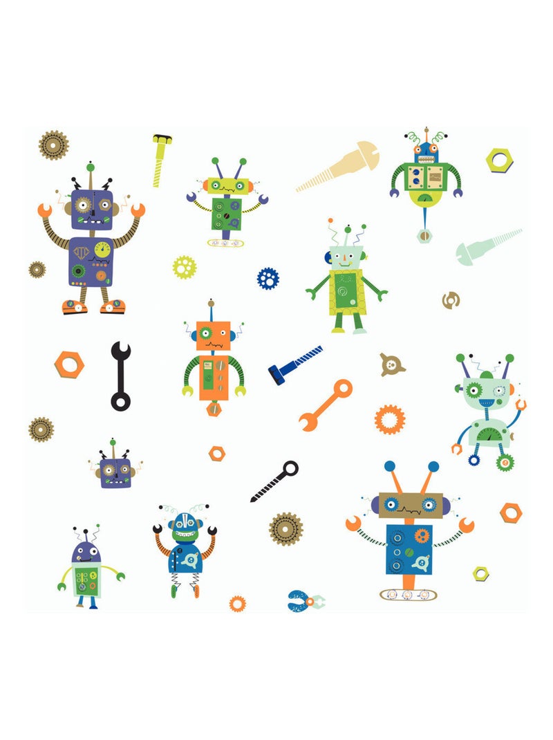 Stickers - Robots - Hauteur 22,9 cm Multicolore - Kiabi
