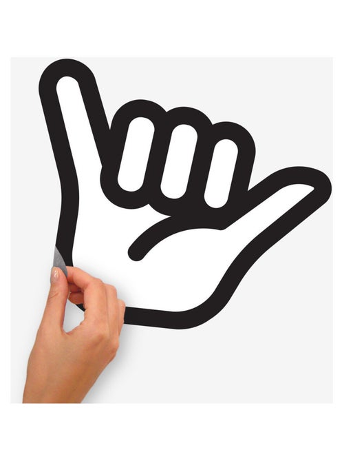 Stickers - Signe De Paix Avec Les Doigts - Hauteur 92.71 cm - Kiabi