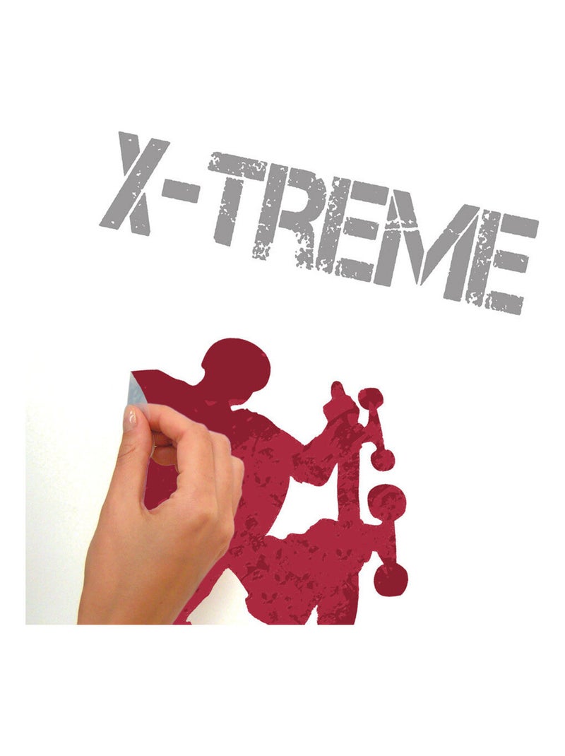 Stickers - Sports Extrêmes - 25,4 cm Multicolore - Kiabi