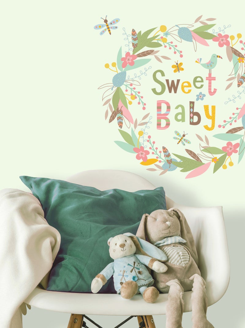Stickers - Sweet Baby - Hauteur 49.53 cm Multicolore - Kiabi