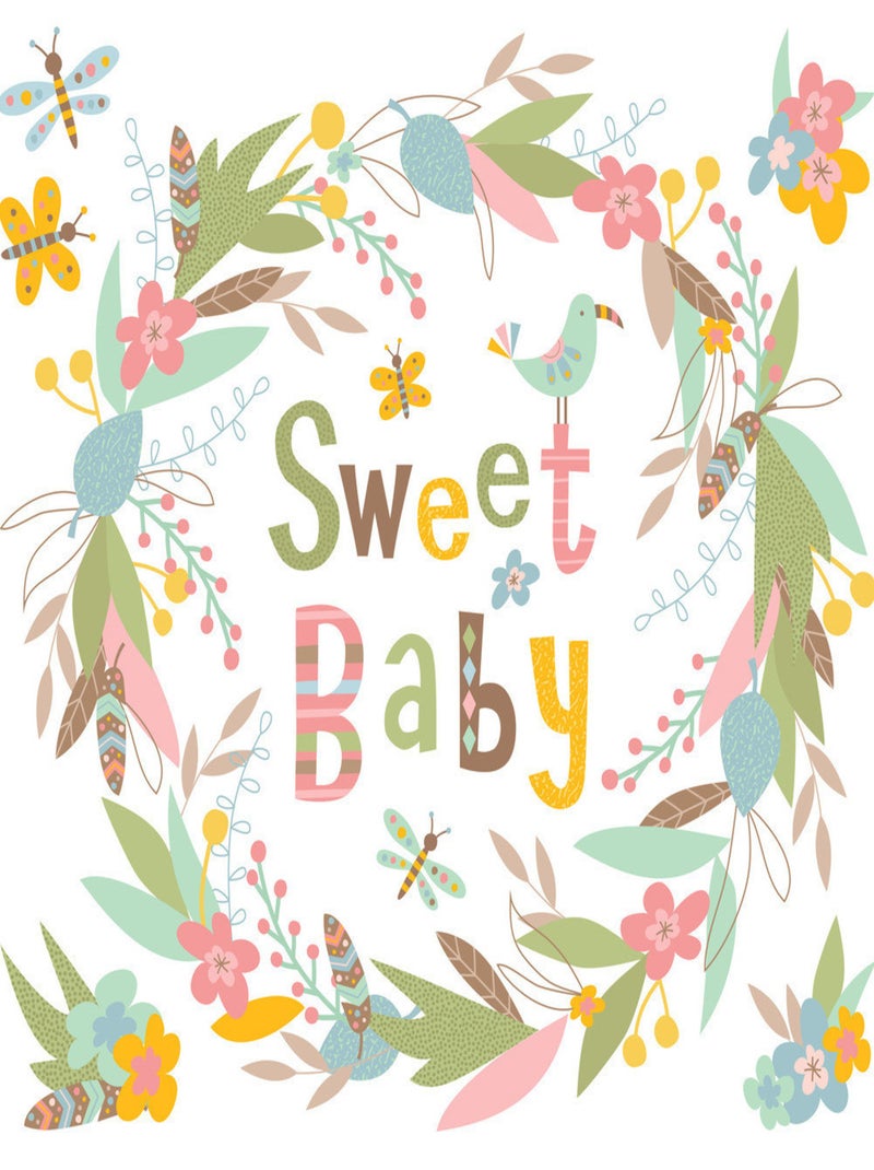 Stickers - Sweet Baby - Hauteur 49.53 cm Multicolore - Kiabi