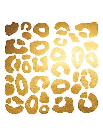 Stickers - Tâches Dorées De Léopards - Hauteur 44.13 cm