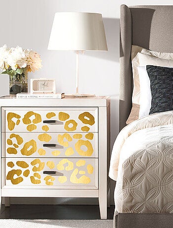 Stickers - Tâches Dorées De Léopards - Hauteur 44.13 cm