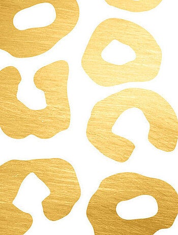 Stickers - Tâches Dorées De Léopards - Hauteur 44.13 cm