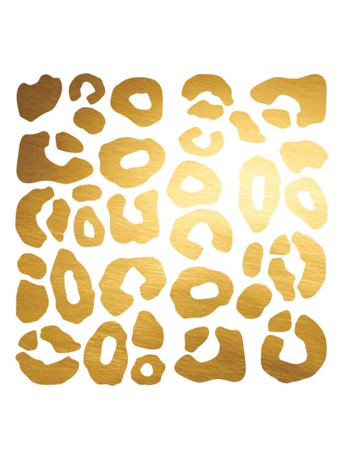 Stickers - Tâches Dorées De Léopards - Hauteur 44.13 cm - Kiabi