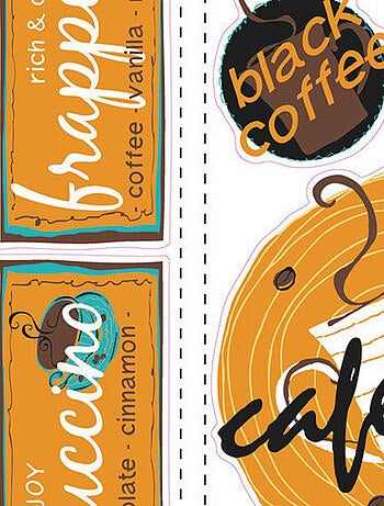 Stickers - Tasses De Café - Hauteur 45,7 cm