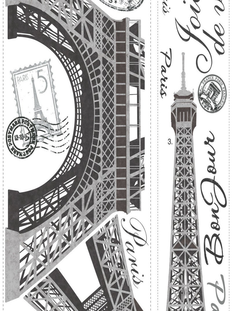 Stickers - Tour Eiffel - Hauteur 101,6 cm Multicolore - Kiabi