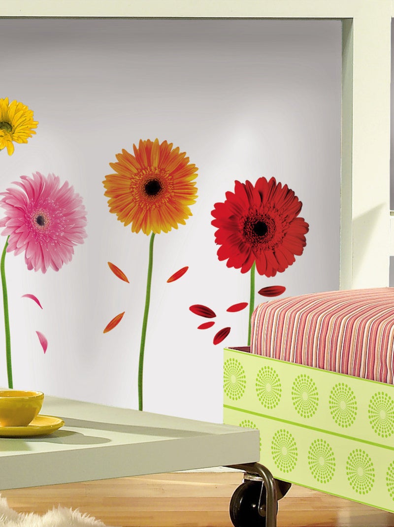 Stickers - Tournesols Multicolores - Hauteur 45,7 cm Multicolore - Kiabi