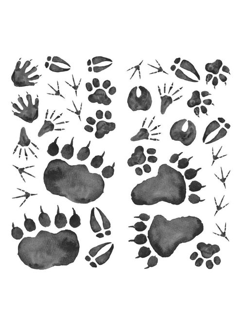 Stickers - Traces De Pas D' Animaux - Hauteur 22.9 cm - Kiabi