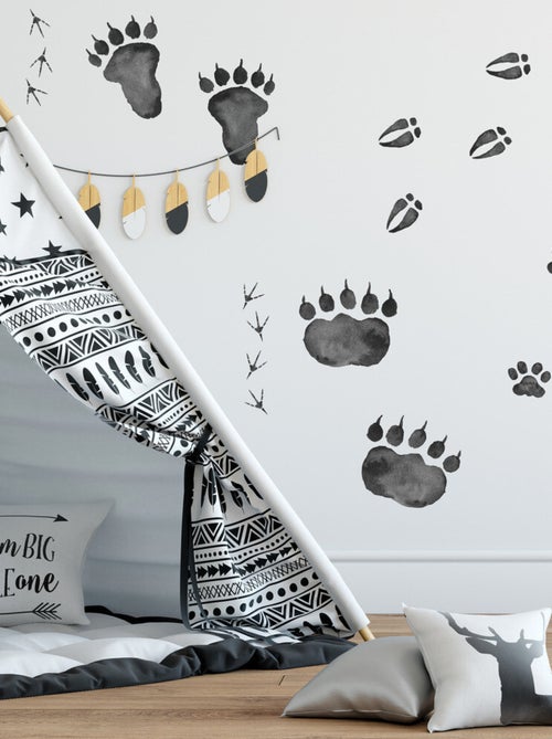 Stickers - Traces De Pas D' Animaux - Hauteur 22.9 cm - Kiabi