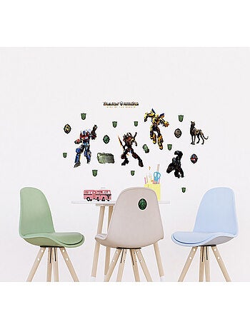 Stickers - Transformers avec Optimus Prime et les Decepticons - 1 planche 42,5x65 cm