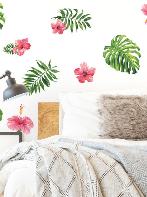 Stickers - Tropical Hibiscus - Hauteur 92.71 cm - Kiabi