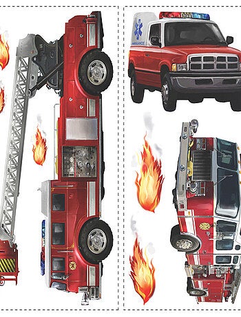 Stickers - Troupe De Pompiers- Hauteur 45,7 cm