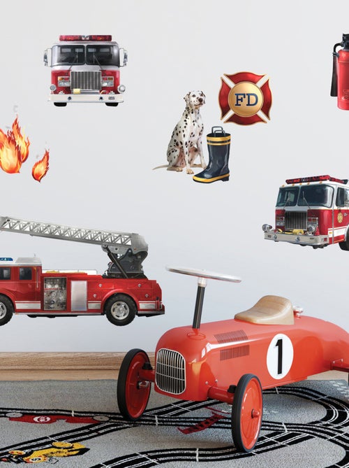 Stickers - Troupe De Pompiers- Hauteur 45,7 cm - Kiabi