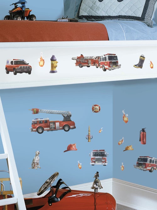 Stickers - Troupe De Pompiers- Hauteur 45,7 cm - Kiabi