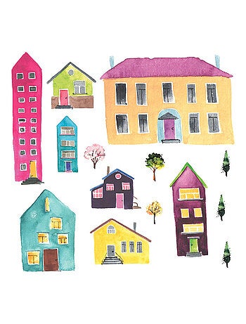 Stickers - Villages - Hauteur 92,7 cm