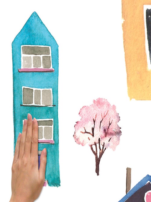 Stickers - Villages - Hauteur 92,7 cm - Kiabi