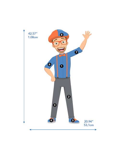 Stickers - Youtubeur Blippi - Hauteur 108 cm - Kiabi