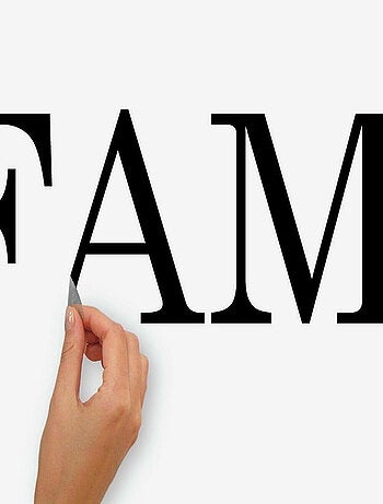 Stickers -FAMILY- lettres capitales noires