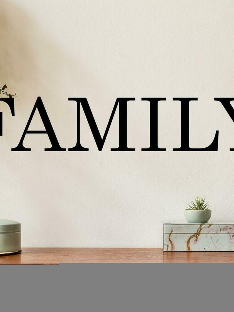 Stickers -FAMILY- lettres capitales noires Noir Noir - Kiabi