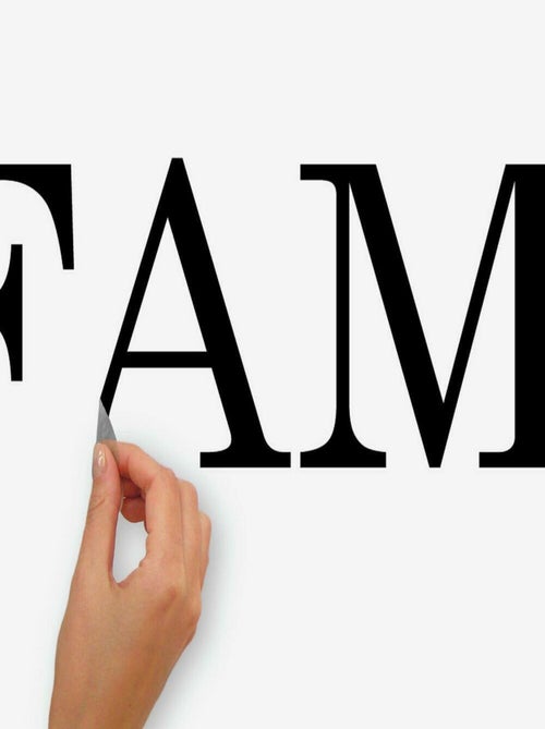 Stickers -FAMILY- lettres capitales noires - Kiabi
